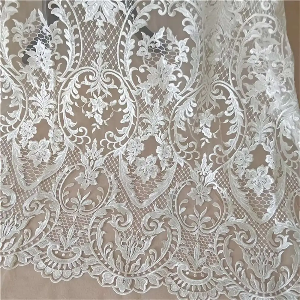 Bridal Lace Fabric - 1 Yard | COD JZQ026,Wedding Lace Fabric