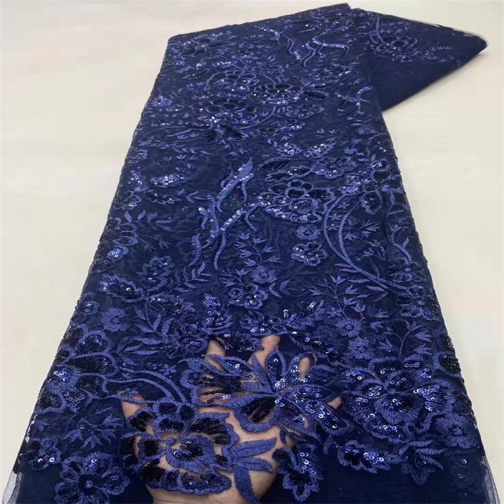 Embroidered Sequin Lace Fabric For Dresses | GTIN JX494