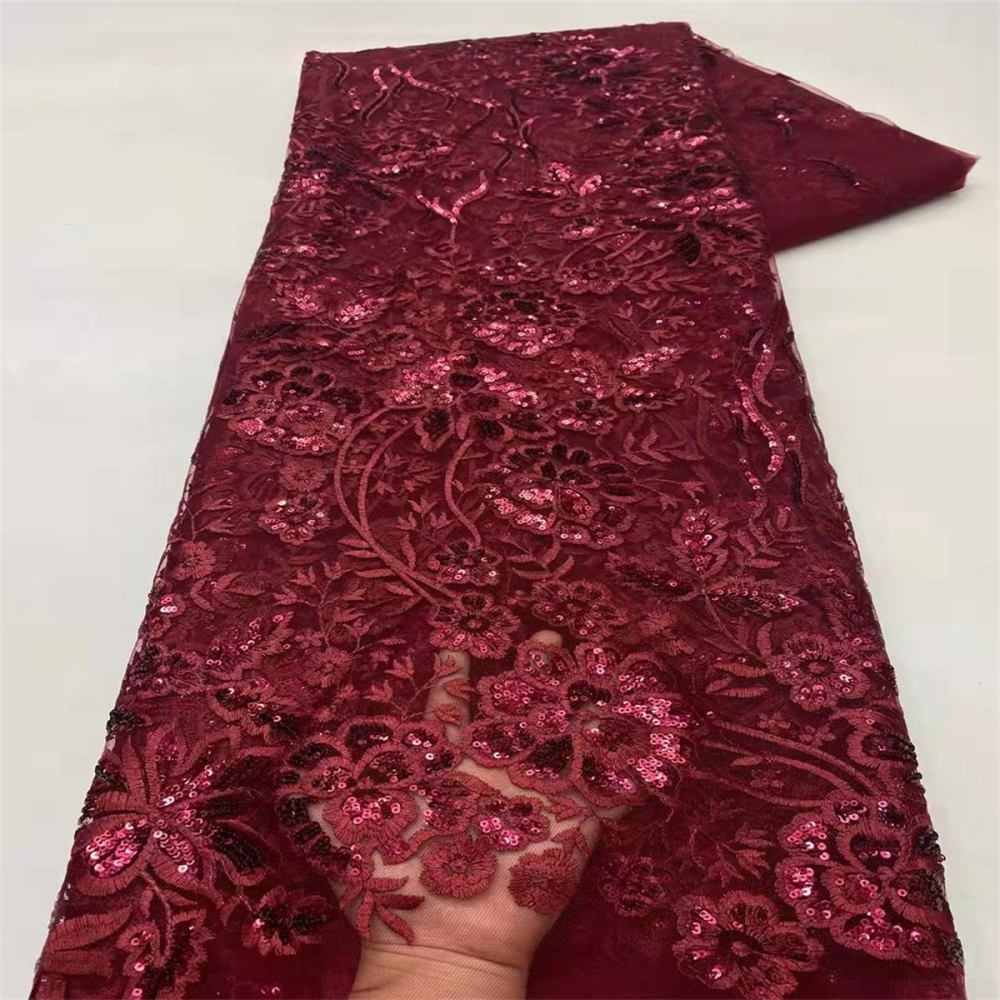 Embroidered Sequin Lace Fabric For Dresses | GTIN JX494