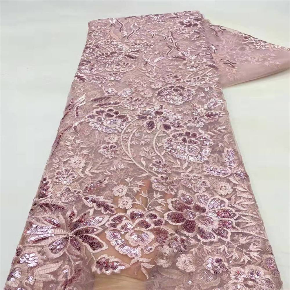 Embroidered Sequin Lace Fabric For Dresses | GTIN JX494