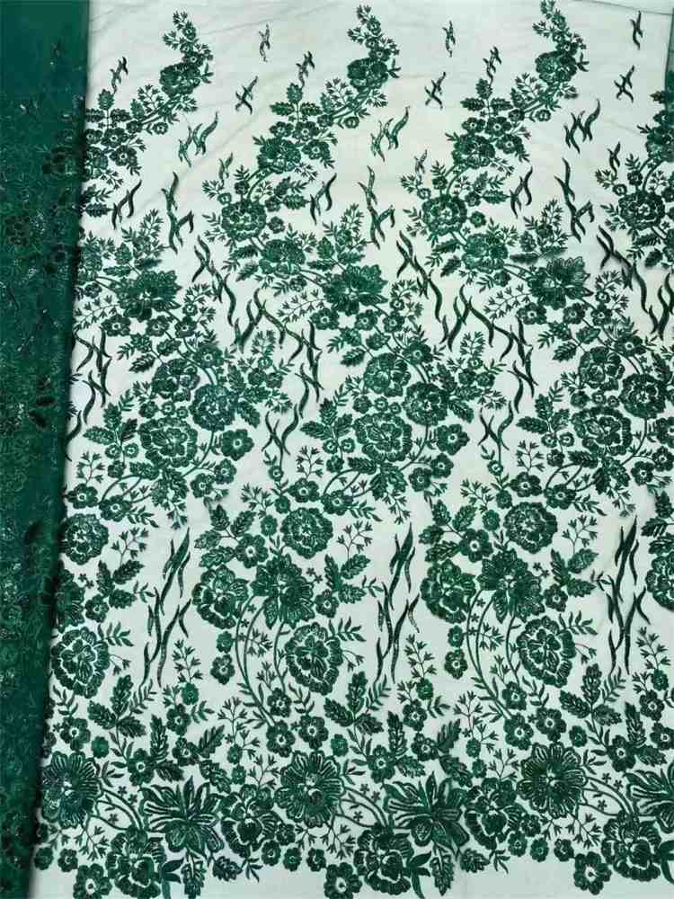 Embroidered Sequin Lace Fabric For Dresses | GTIN JX494