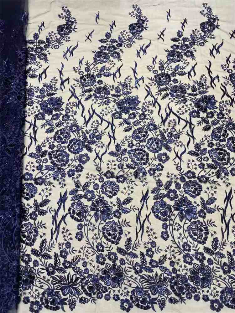 Embroidered Sequin Lace Fabric For Dresses | GTIN JX494