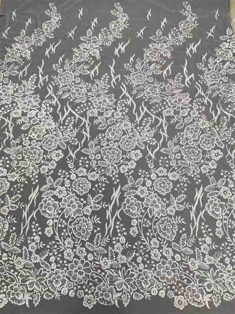 Embroidered Sequin Lace Fabric For Dresses | GTIN JX494