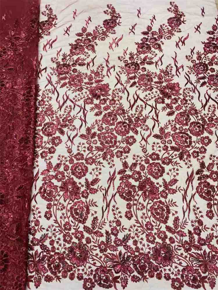 Embroidered Sequin Lace Fabric For Dresses | GTIN JX494