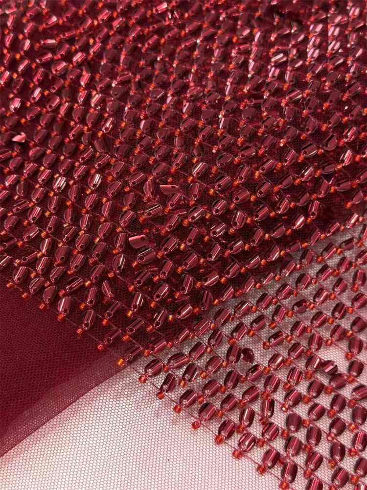 Embellished Beaded Sequin Tulle Lace Fabric for Dresses | GTIN HN069