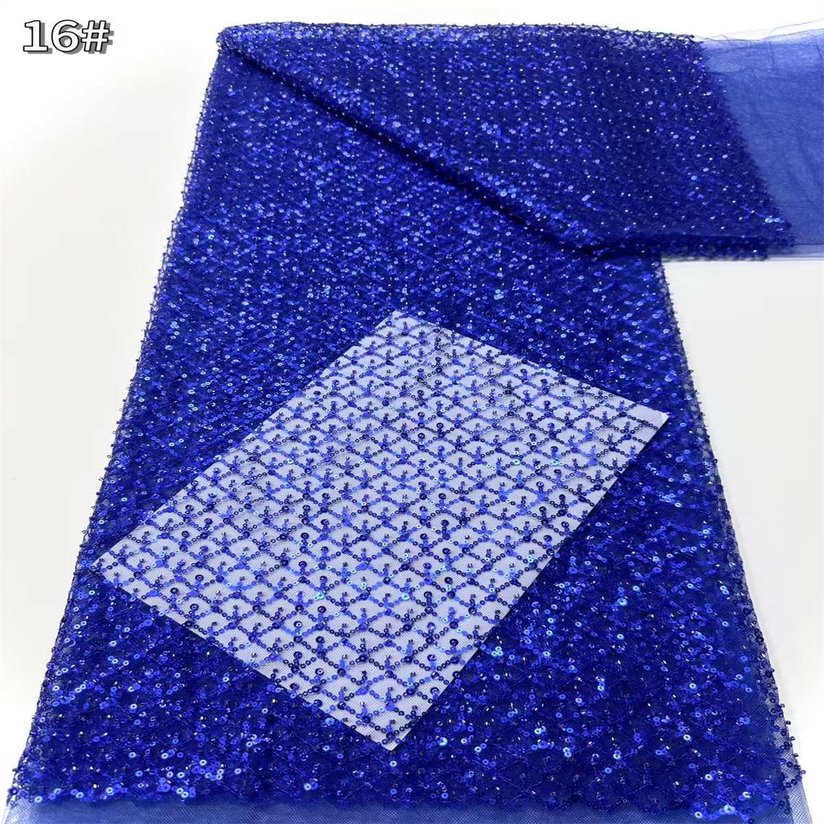 Embellished Beaded Tulle Lace Fabric with Beads | GTIN HN454