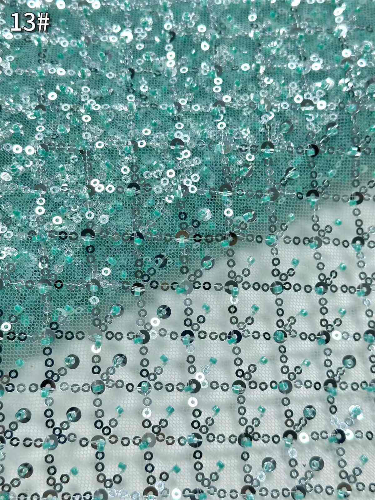 Embellished Beaded Tulle Lace Fabric with Beads | GTIN HN454