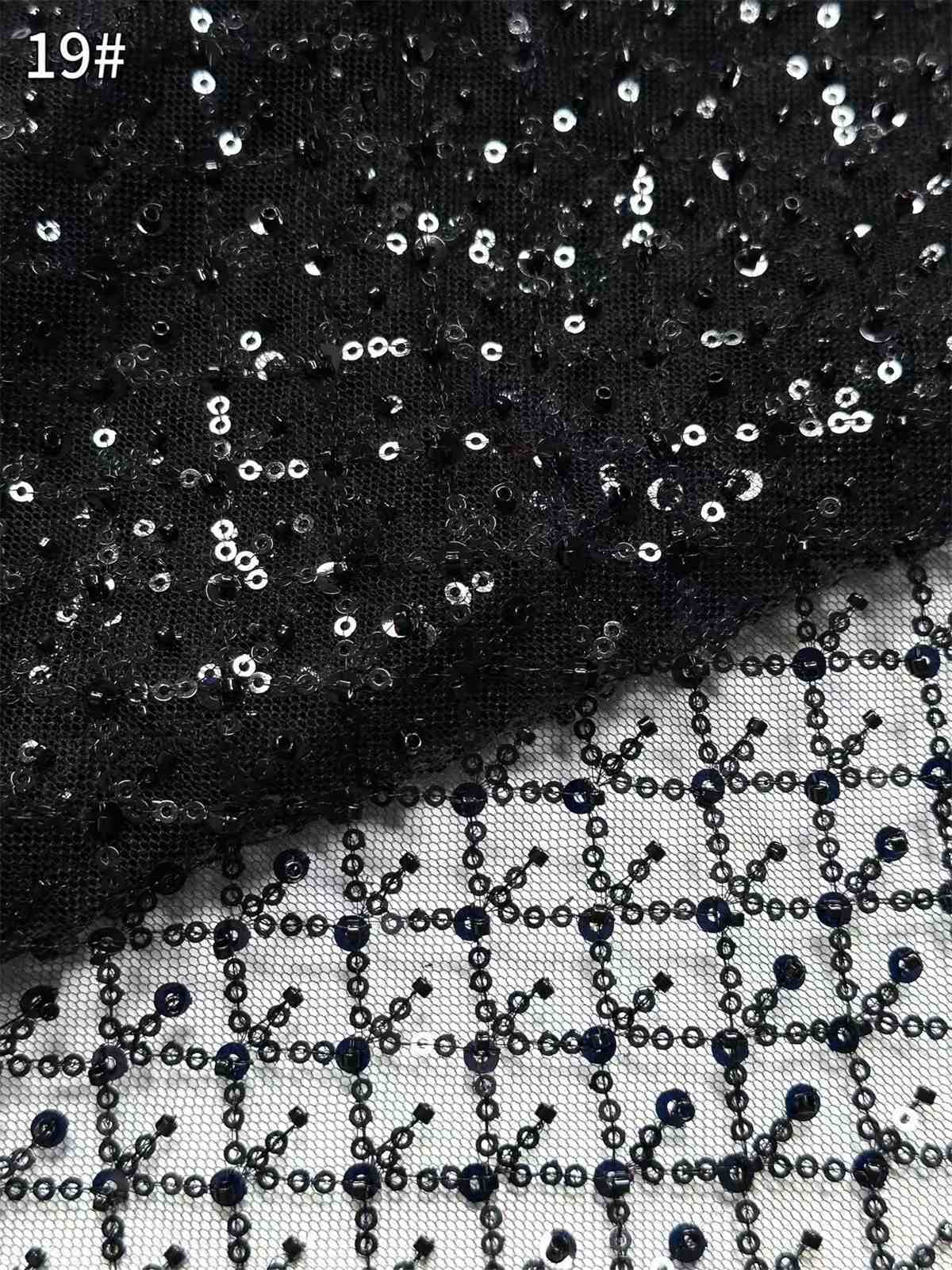 Embellished Beaded Tulle Lace Fabric with Beads | GTIN HN454