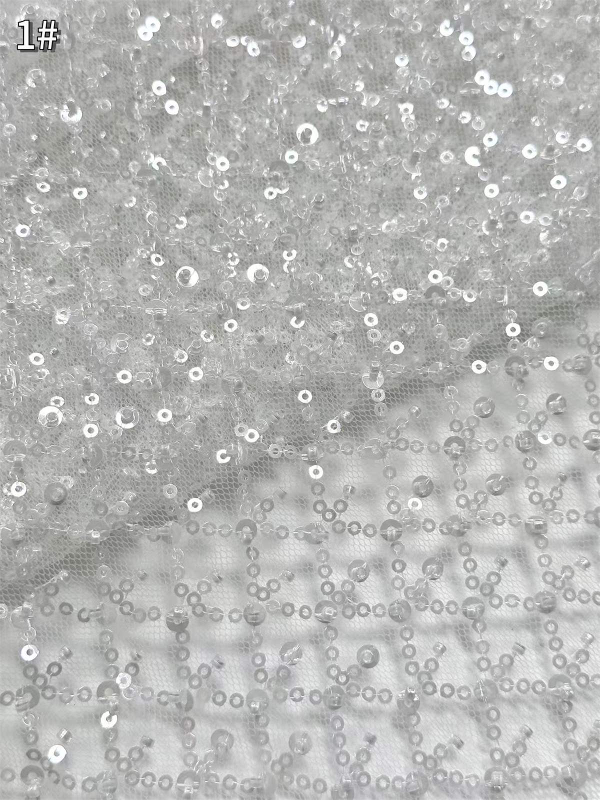 Embellished Beaded Tulle Lace Fabric with Beads | GTIN HN454