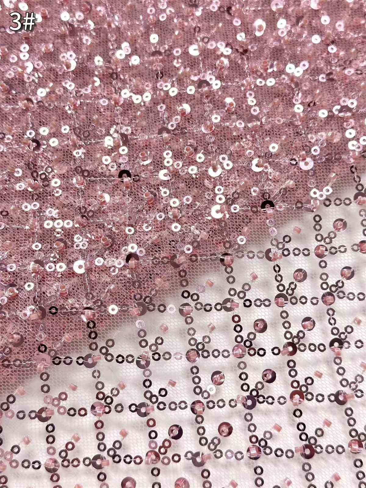Embellished Beaded Tulle Lace Fabric with Beads | GTIN HN454