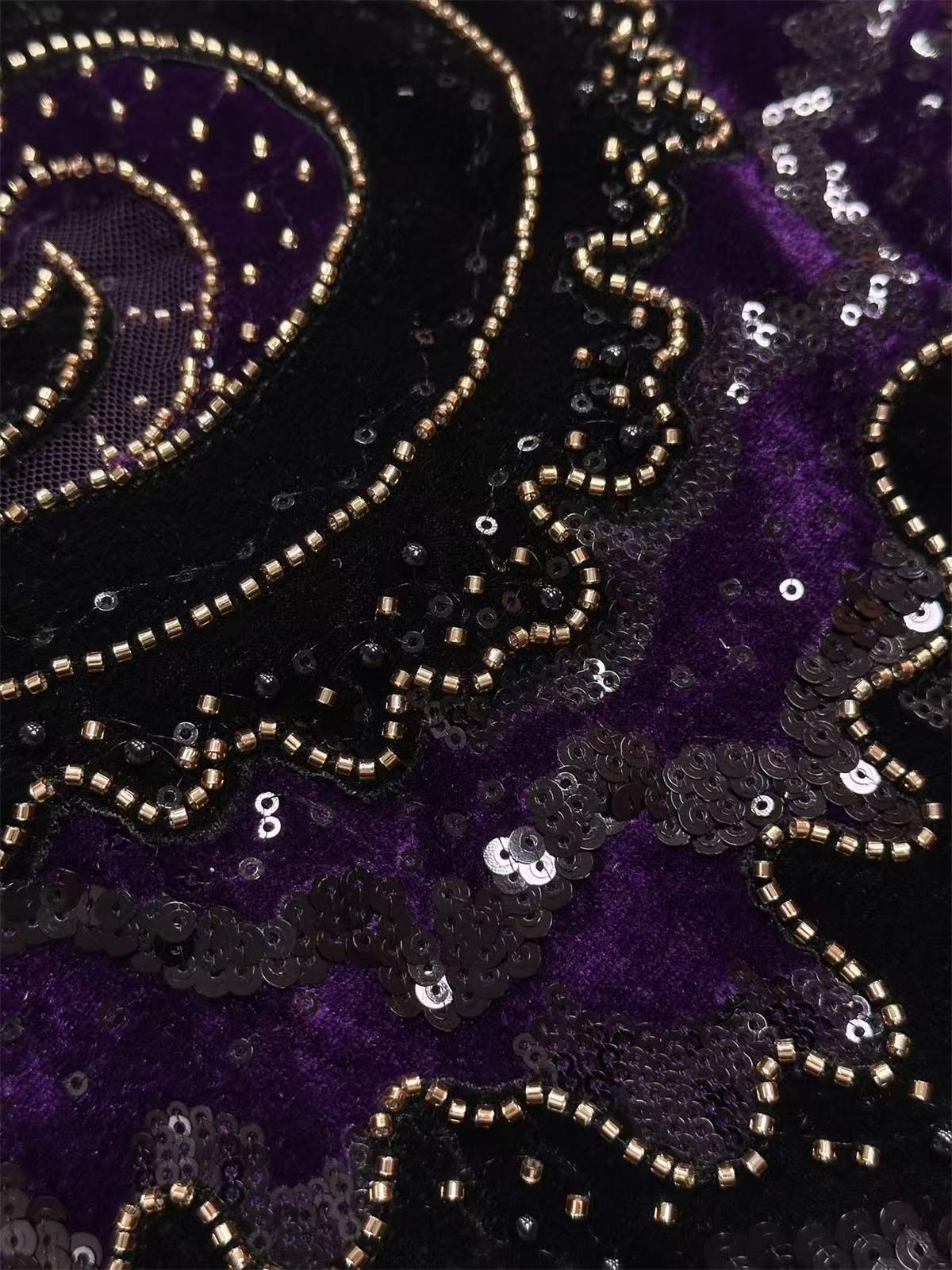 Embellished Beaded Tulle Lace Fabric with Beads | GTIN HN455