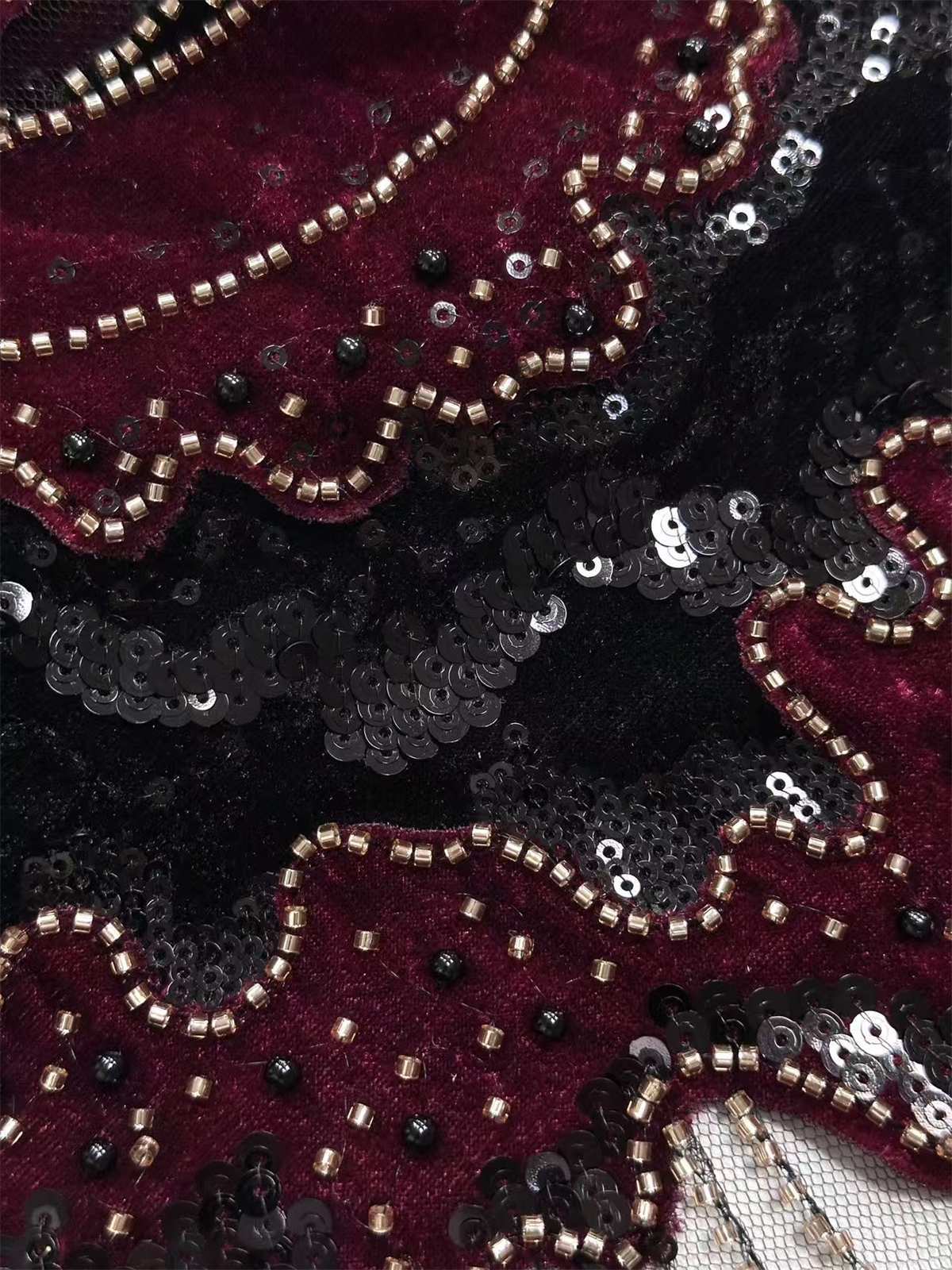 Embellished Beaded Tulle Lace Fabric with Beads | GTIN HN455