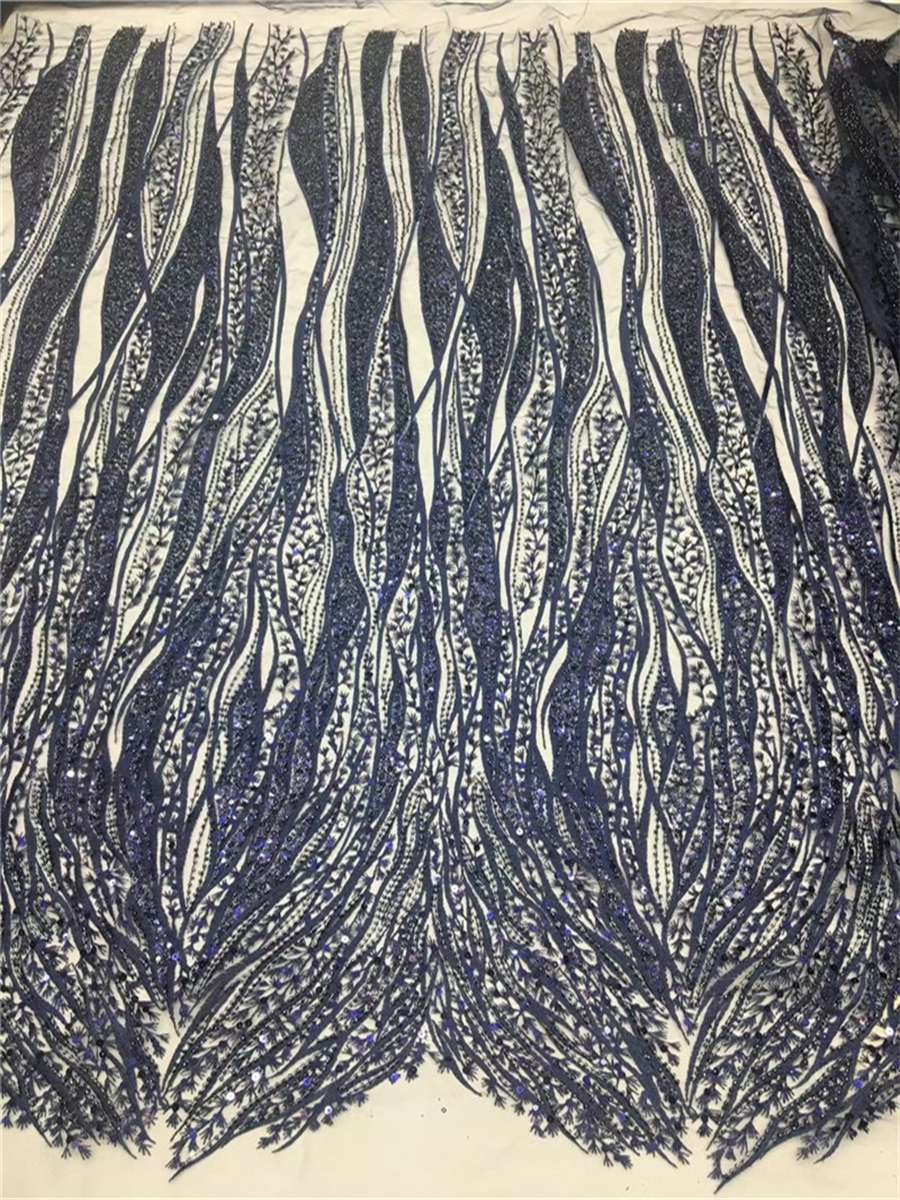 Embroidered Beaded Lace Fabric for Dresses | GTIN JLT168