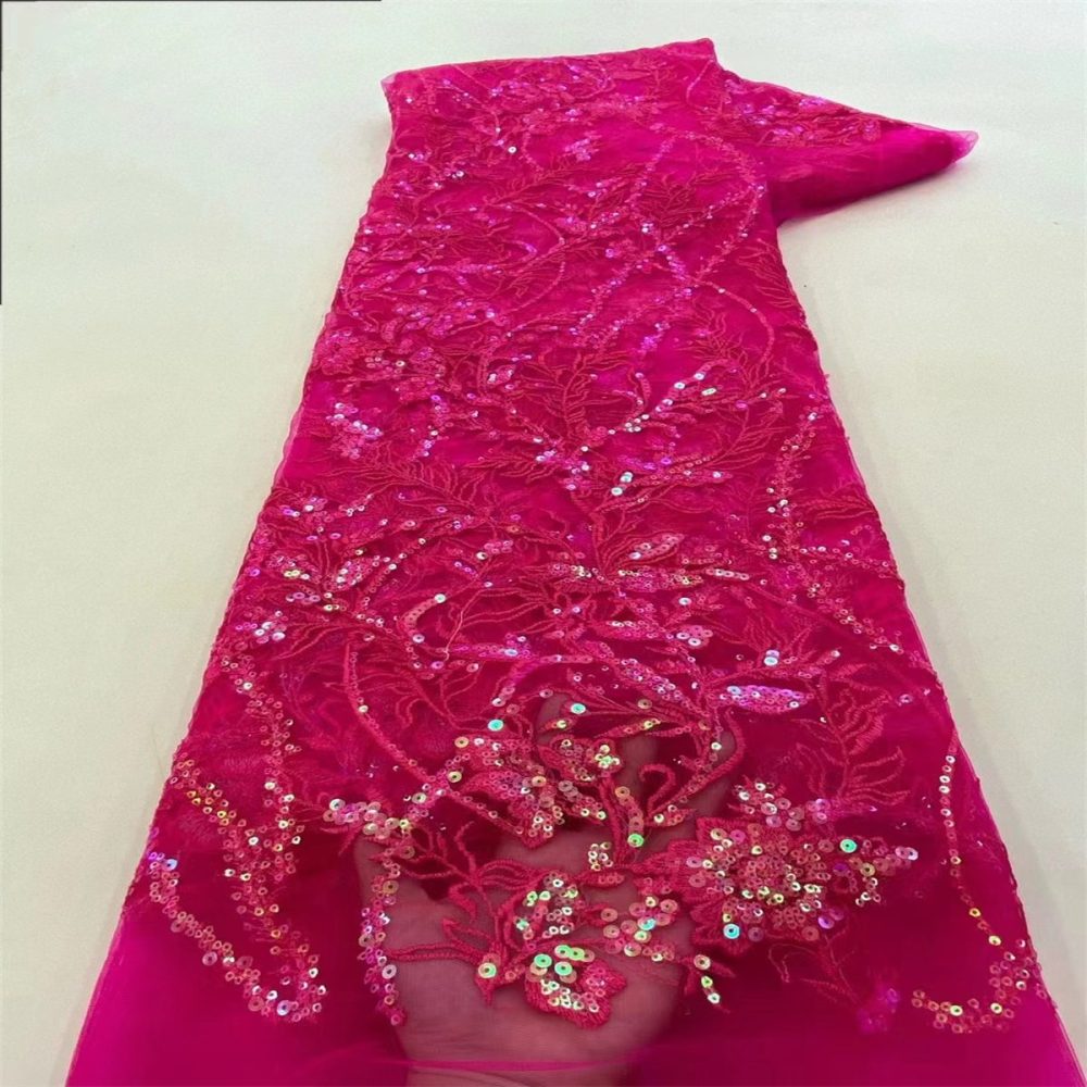 Embroidered Sequin Tulle Lace Fabric for Dresses | GTIN JX495