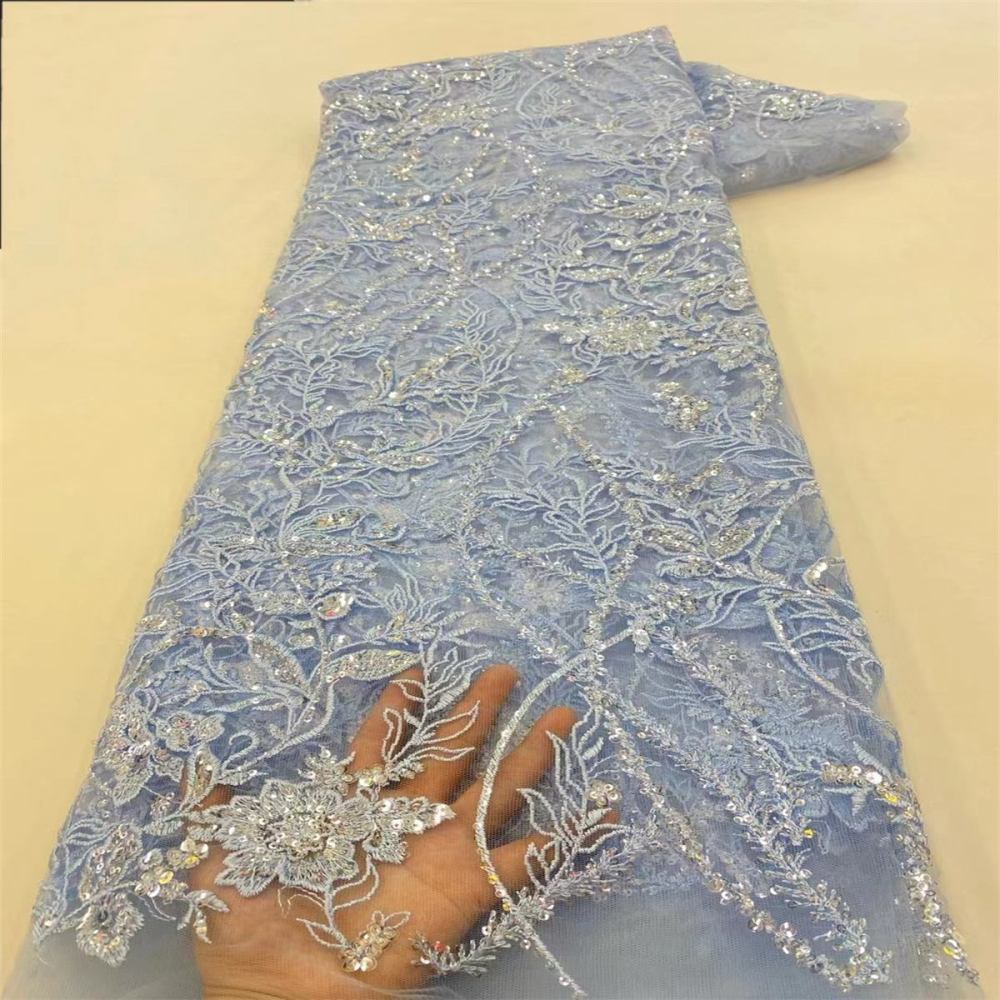 Embroidered Sequin Tulle Lace Fabric for Dresses | GTIN JX495