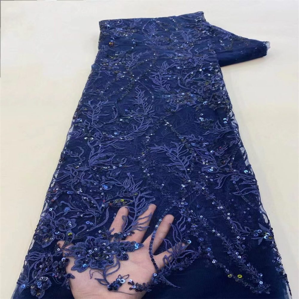 Embroidered Sequin Tulle Lace Fabric for Dresses | GTIN JX495