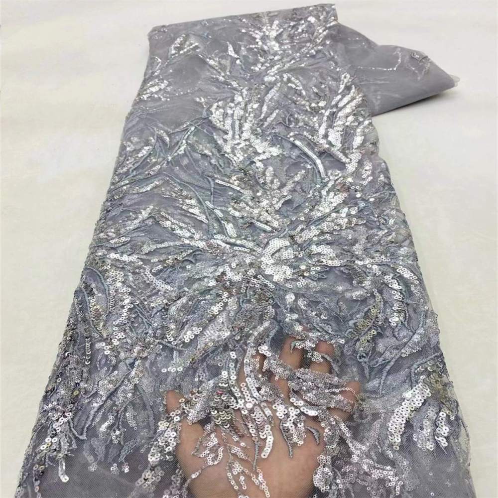 Embroidered Sequin Lace Fabric for Dresses | GTIN JX496