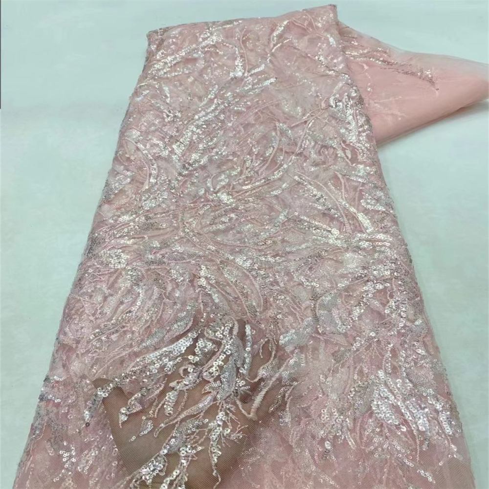 Embroidered Sequin Lace Fabric for Dresses | GTIN JX496