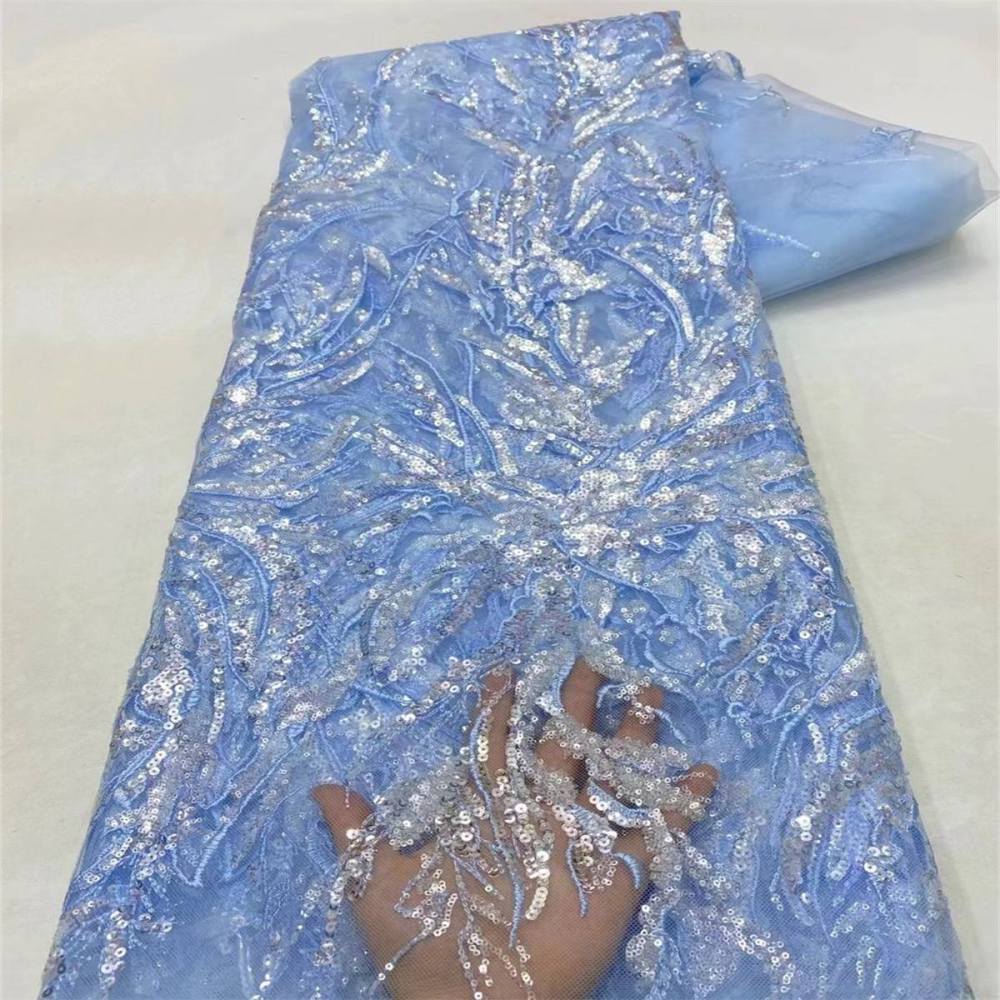 Embroidered Sequin Lace Fabric for Dresses | GTIN JX496