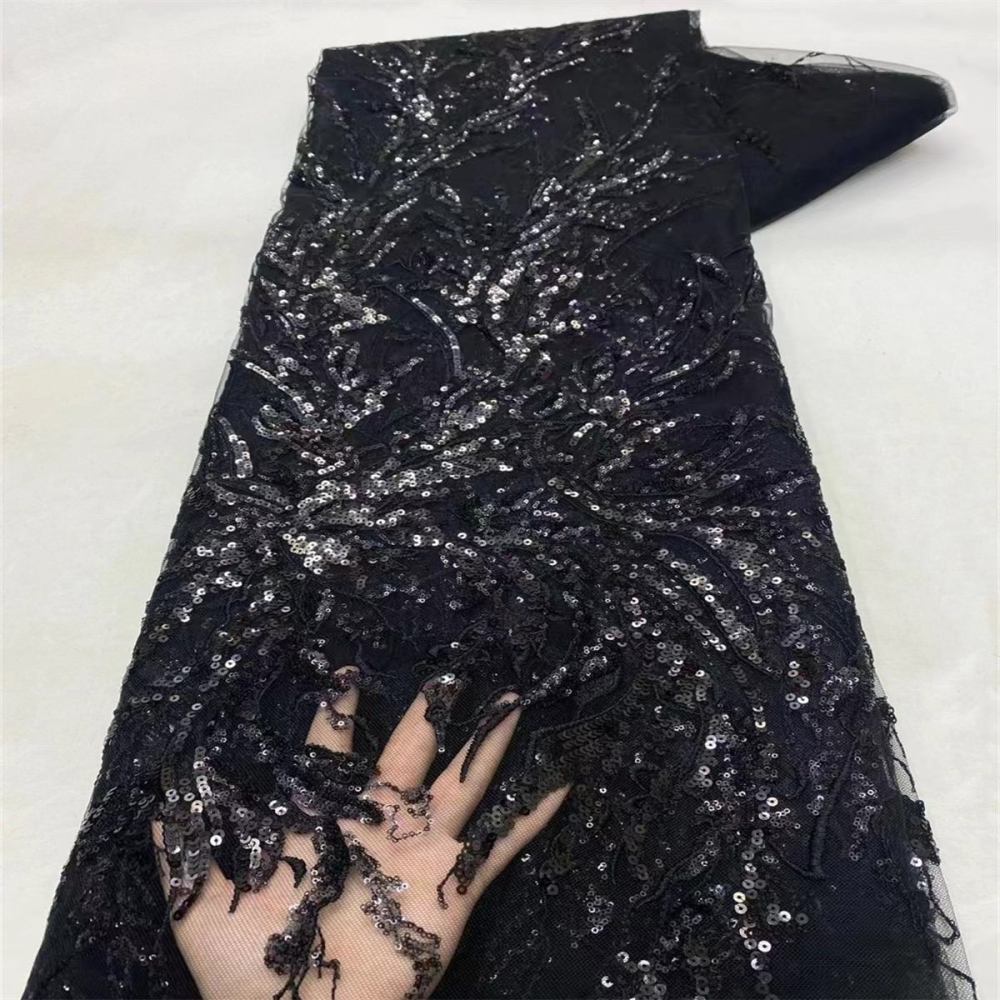 Embroidered Sequin Lace Fabric for Dresses | GTIN JX496
