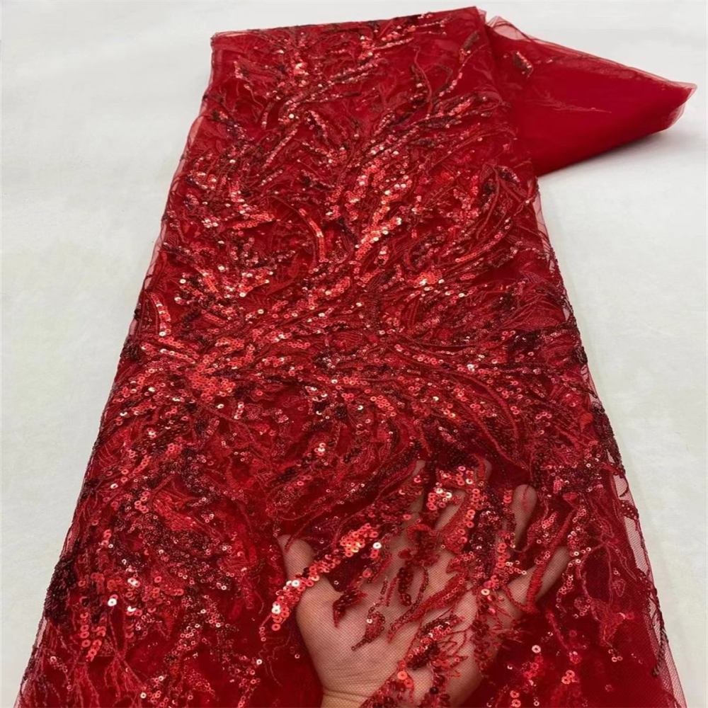 Embroidered Sequin Lace Fabric for Dresses | GTIN JX496
