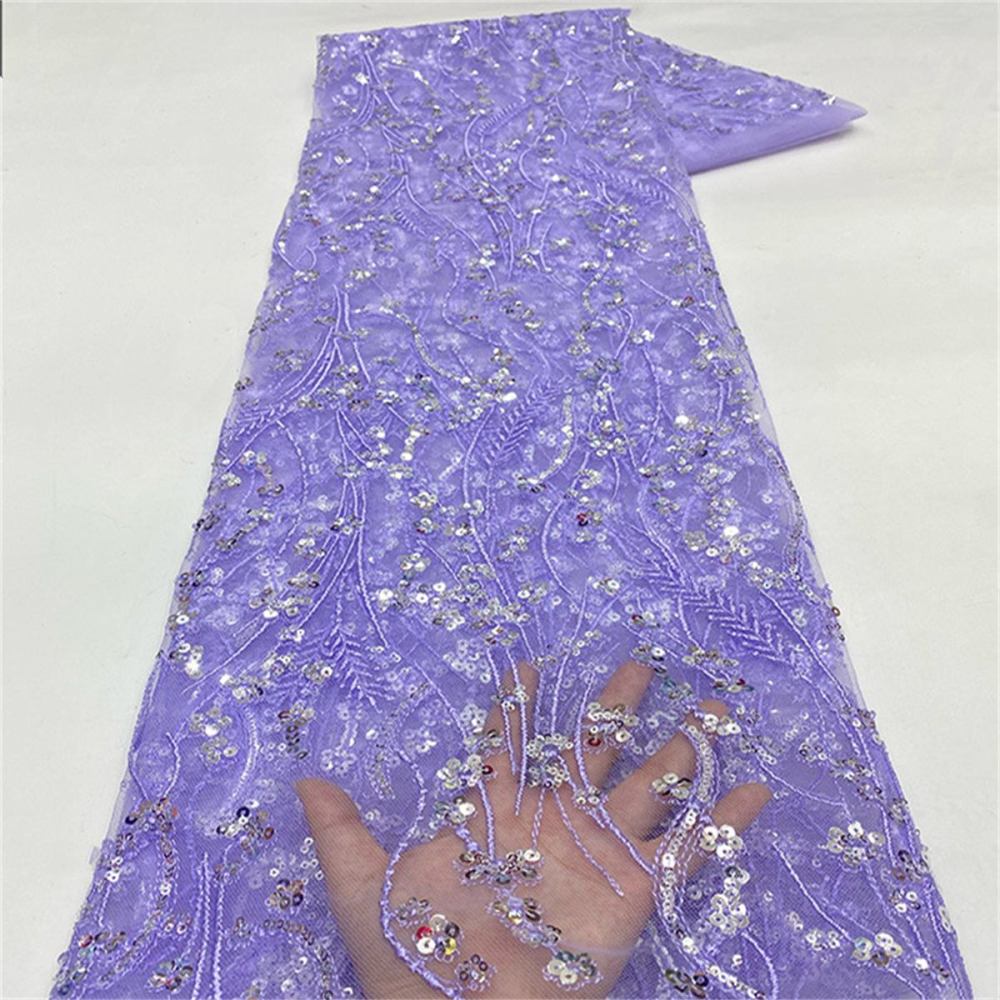 Embellished Beaded Tulle Lace Fabric with Beads | GTIN JX497