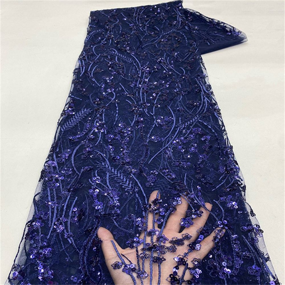 Embellished Beaded Tulle Lace Fabric with Beads | GTIN JX497