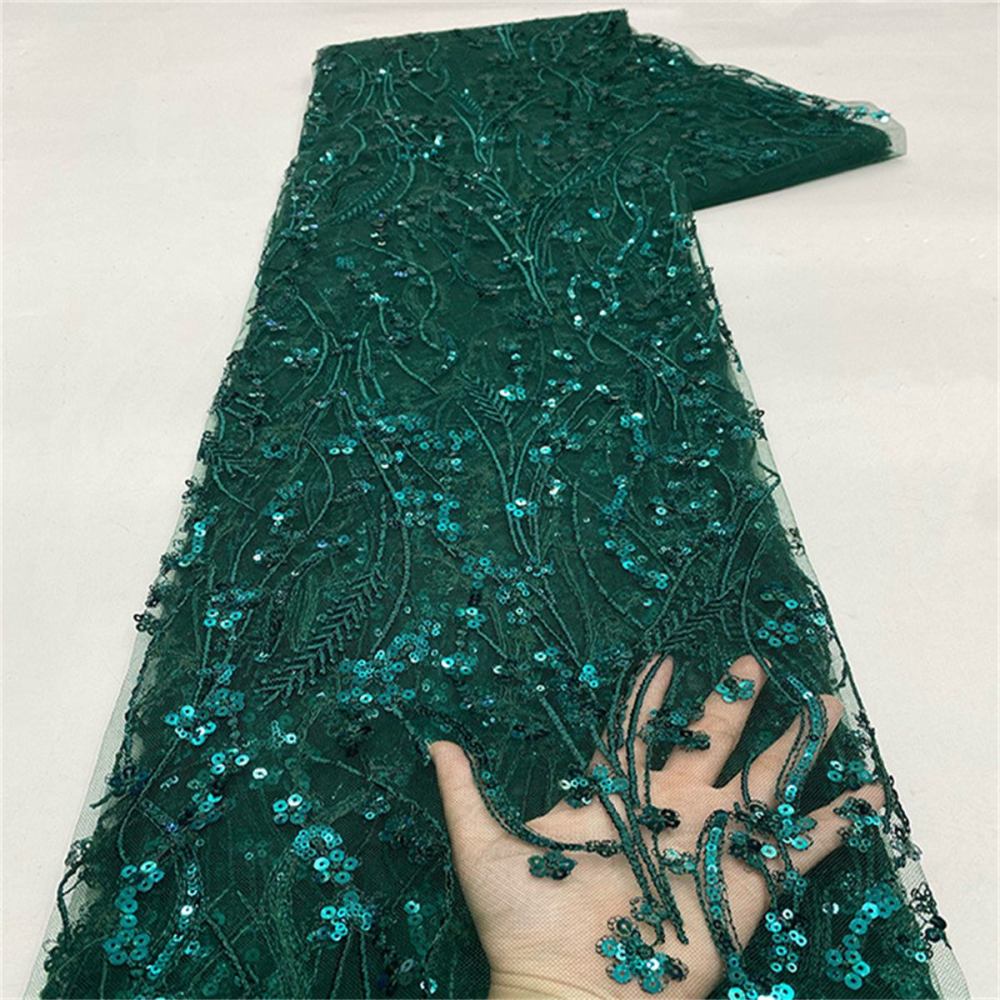 Embellished Beaded Tulle Lace Fabric with Beads | GTIN JX497