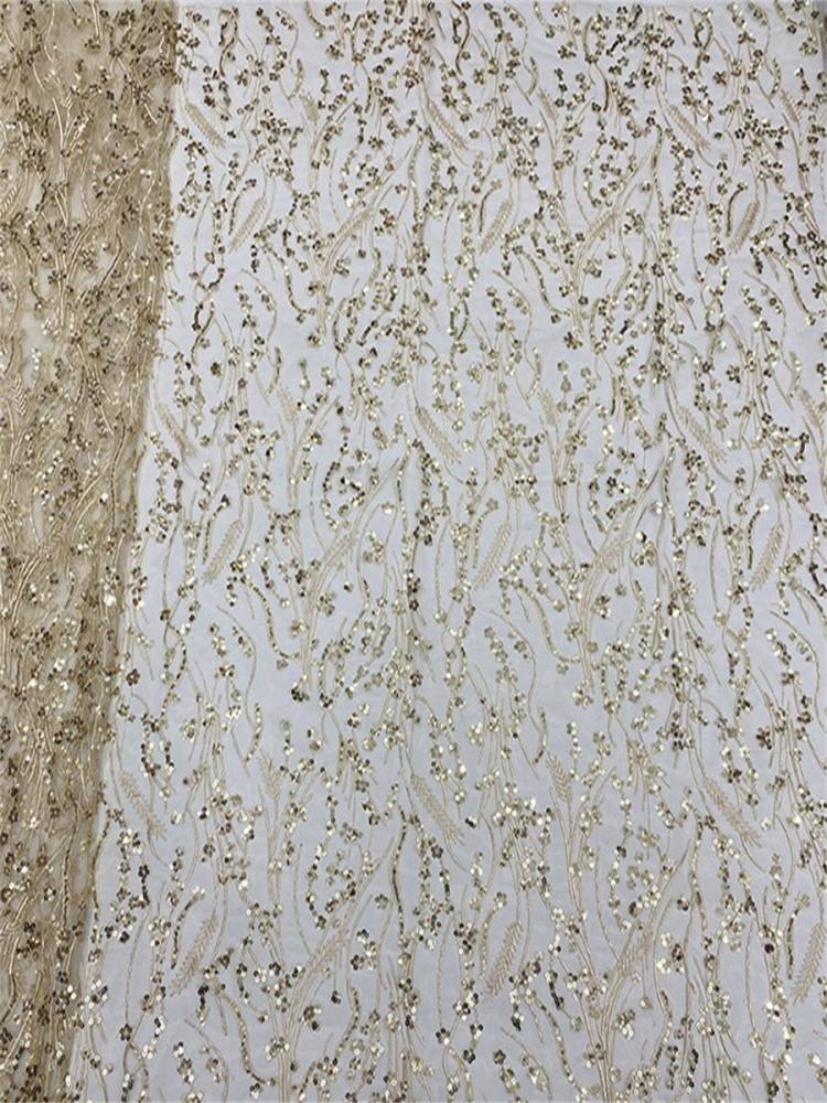 Embellished Beaded Tulle Lace Fabric with Beads | GTIN JX497
