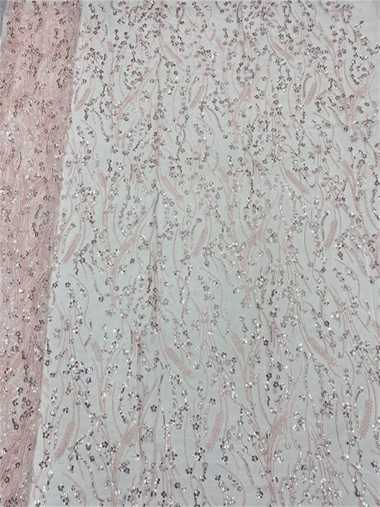 Embellished Beaded Tulle Lace Fabric with Beads | GTIN JX497
