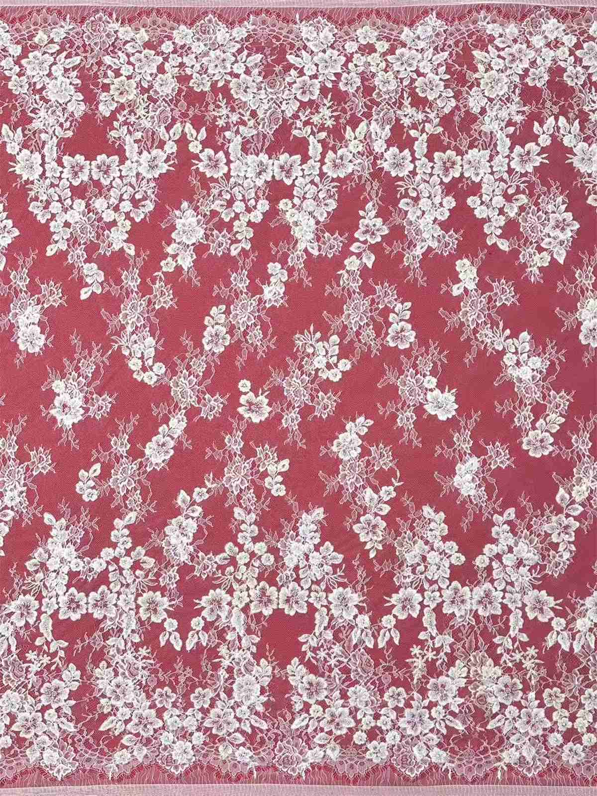 Embroidered Beaded Lace Fabric | GTIN HN467