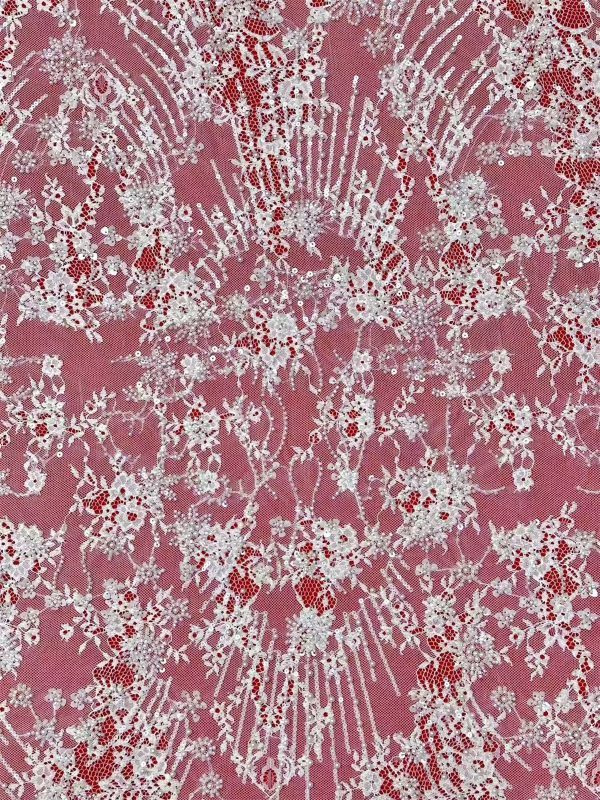 Bridal Lace Fabric - Beaded Wedding Lace Fabric | GTIN HN465
