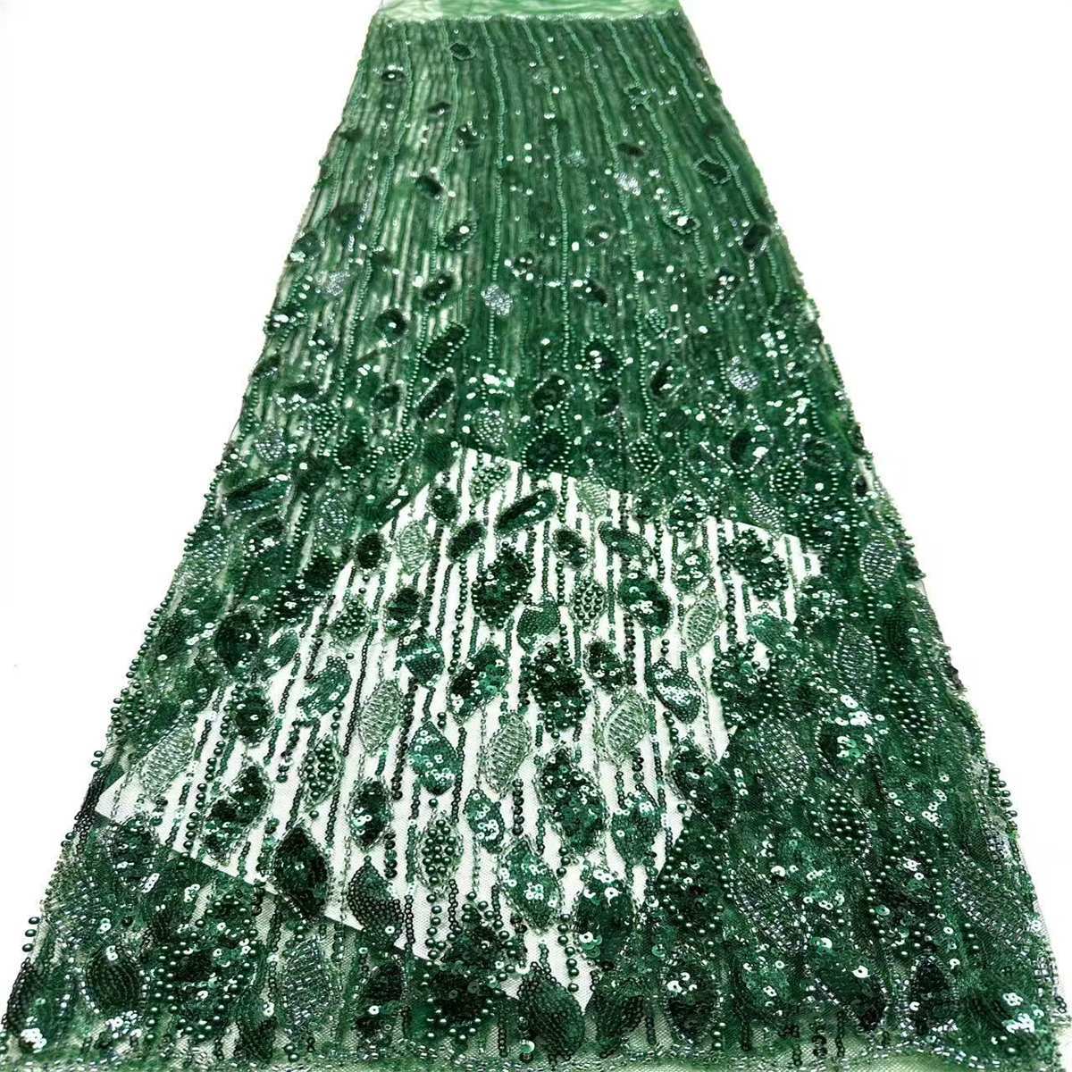 Embellished Beaded Tulle Lace Fabric with Beads | COD HN472