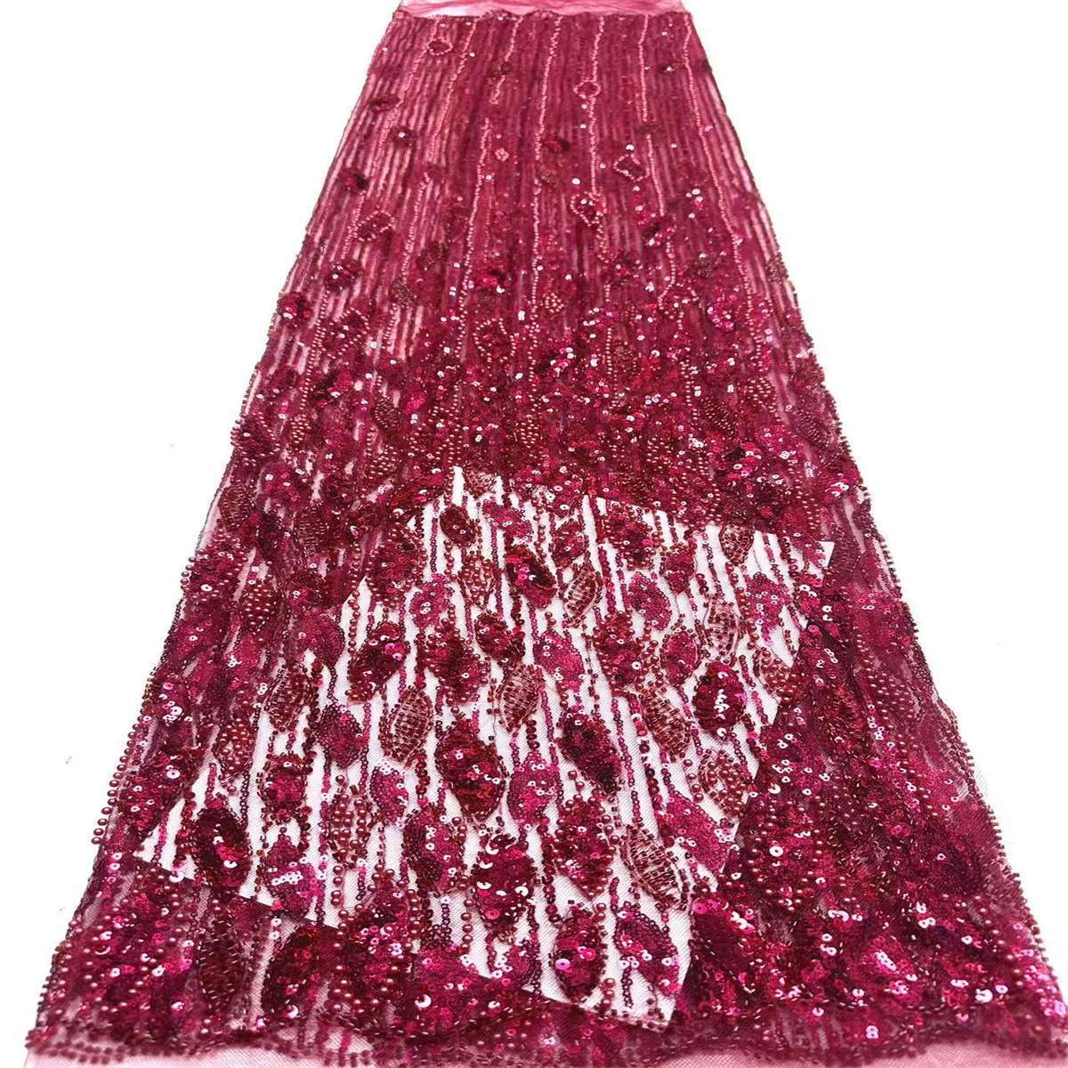 Embellished Beaded Tulle Lace Fabric with Beads | GTIN HN472