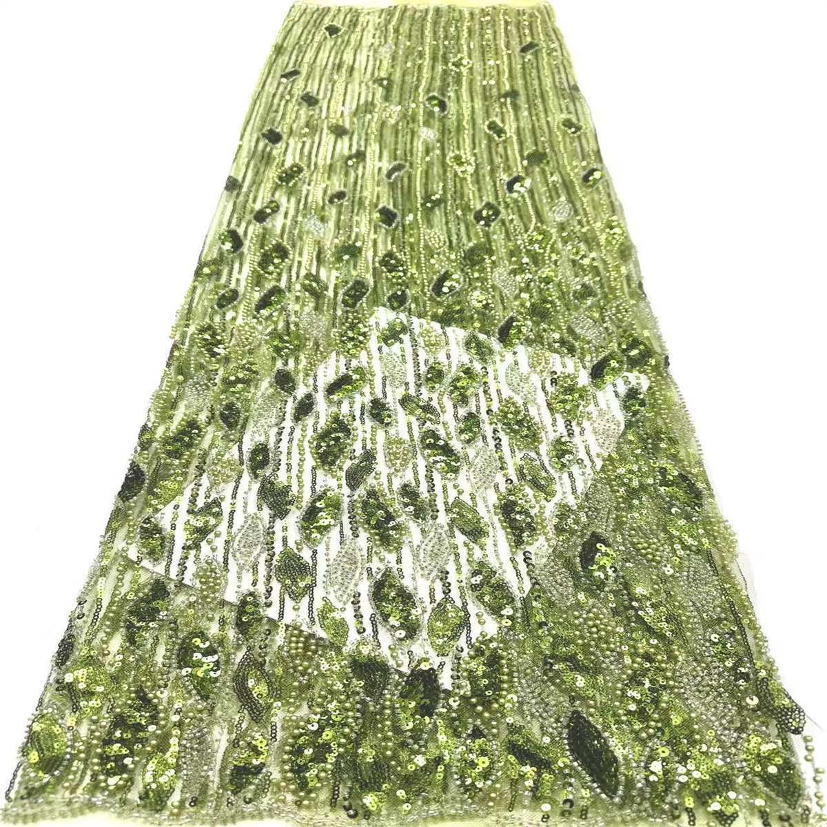 Embellished Beaded Tulle Lace Fabric with Beads | COD HN472