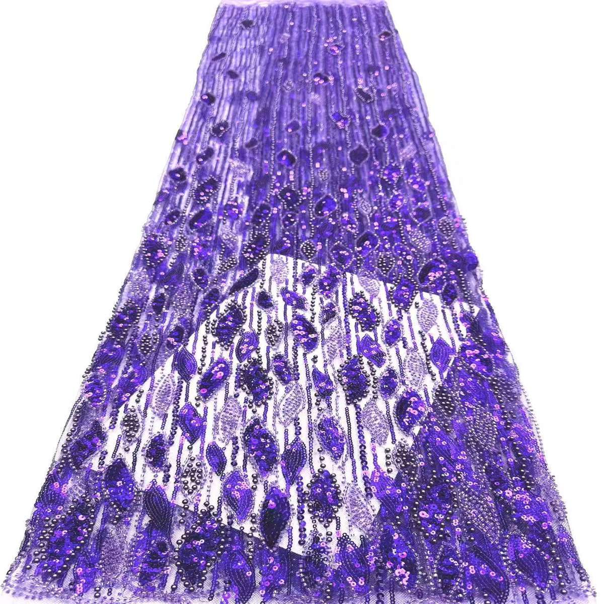 Embellished Beaded Tulle Lace Fabric with Beads | COD HN472