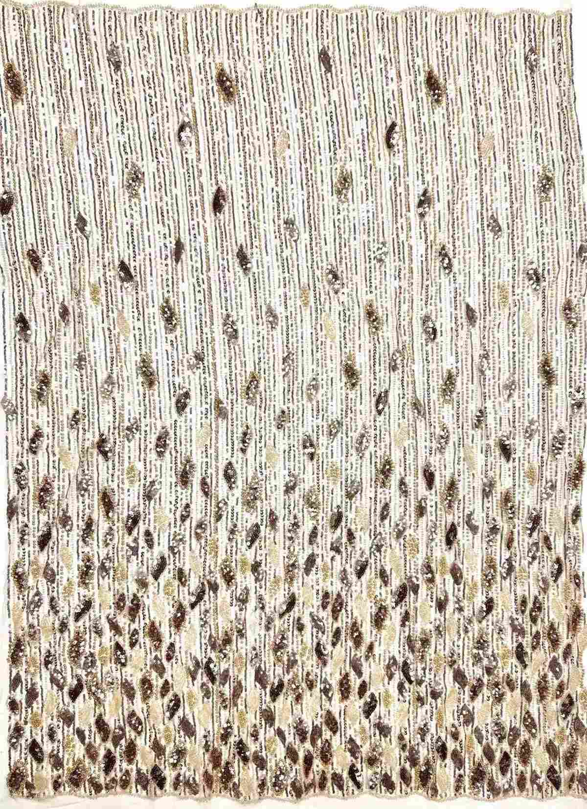 Embellished Beaded Tulle Lace Fabric with Beads | GTIN HN472