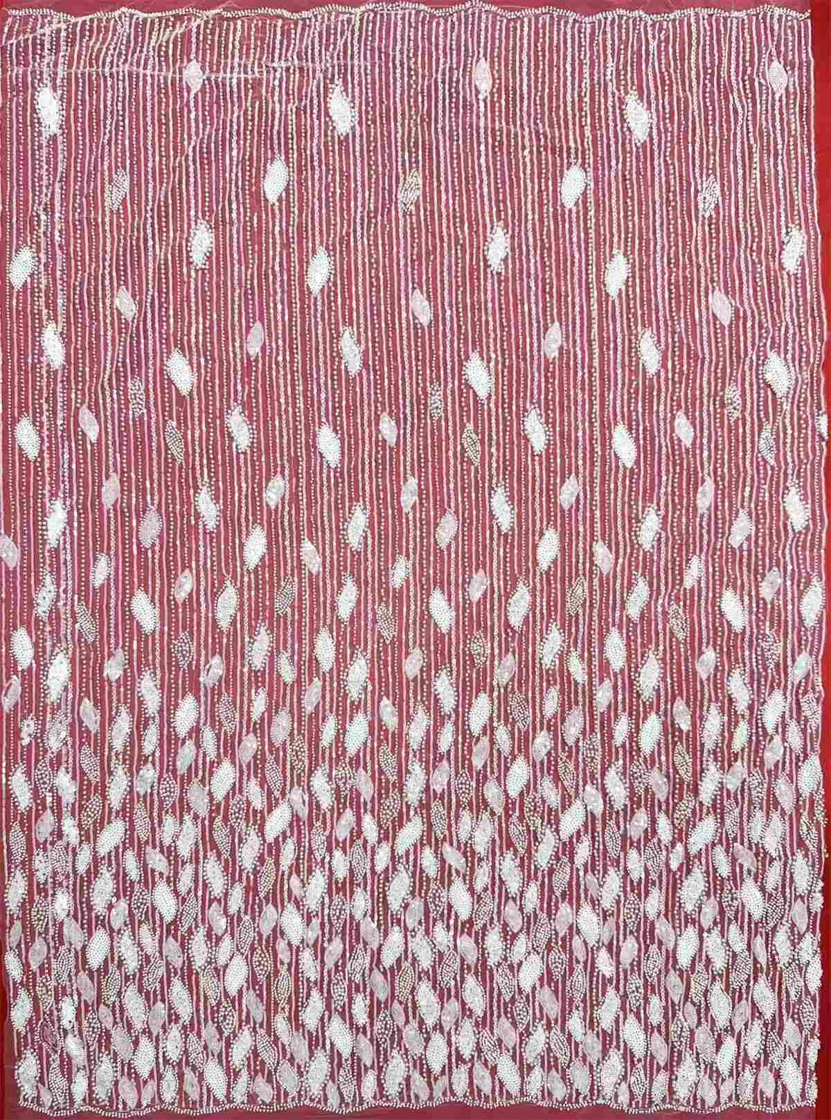 Embellished Beaded Tulle Lace Fabric with Beads | GTIN HN472