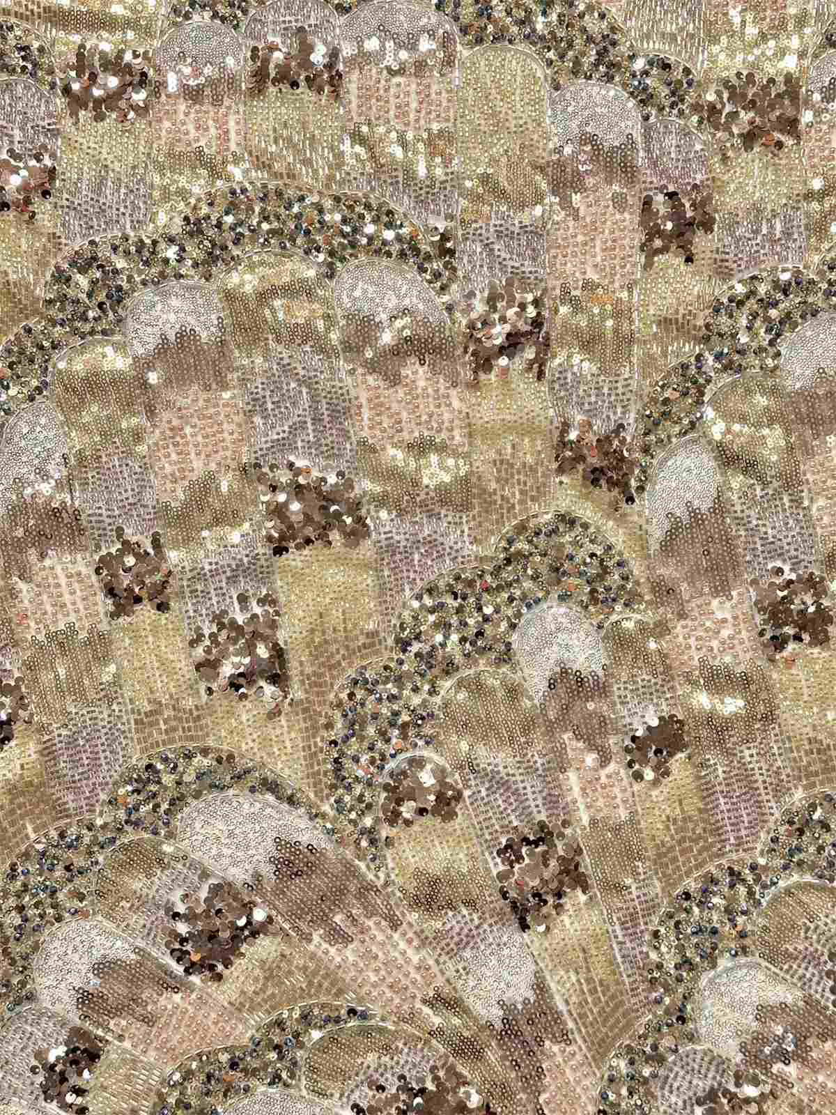 Embellished Beaded Tulle Lace Fabric with Beads | GTIN HN480