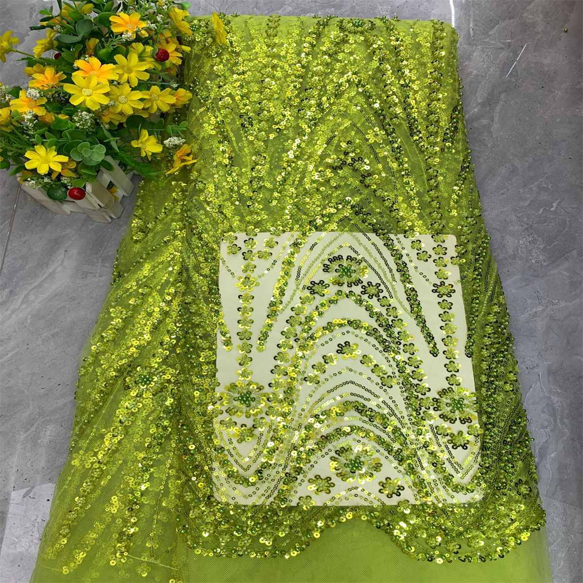 Beaded Tulle Fabric | COD ZT172