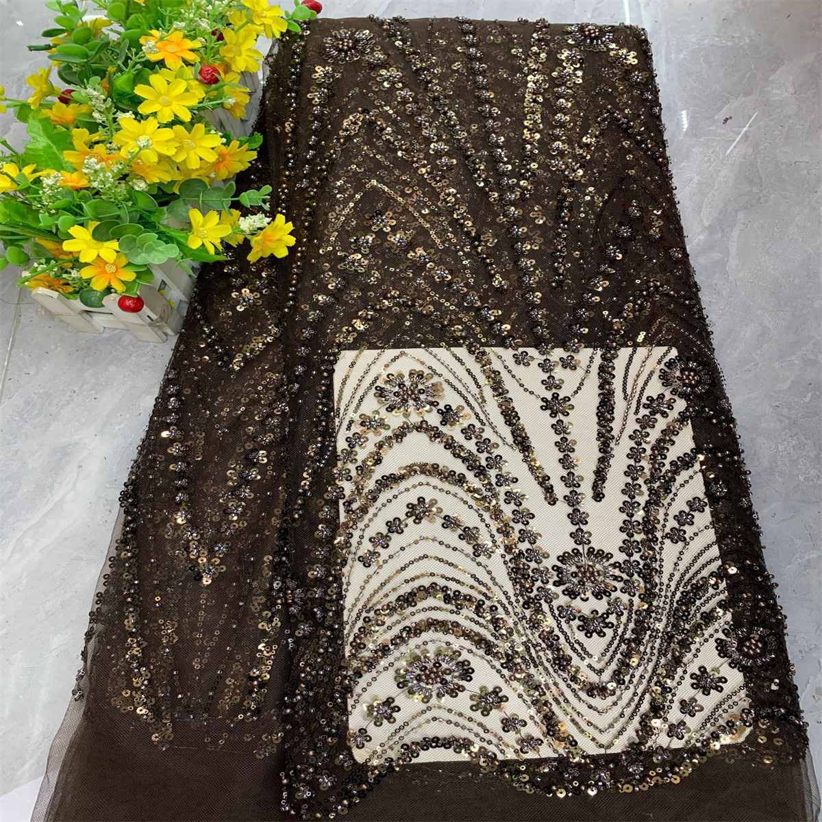 Beaded Tulle Fabric | COD ZT172