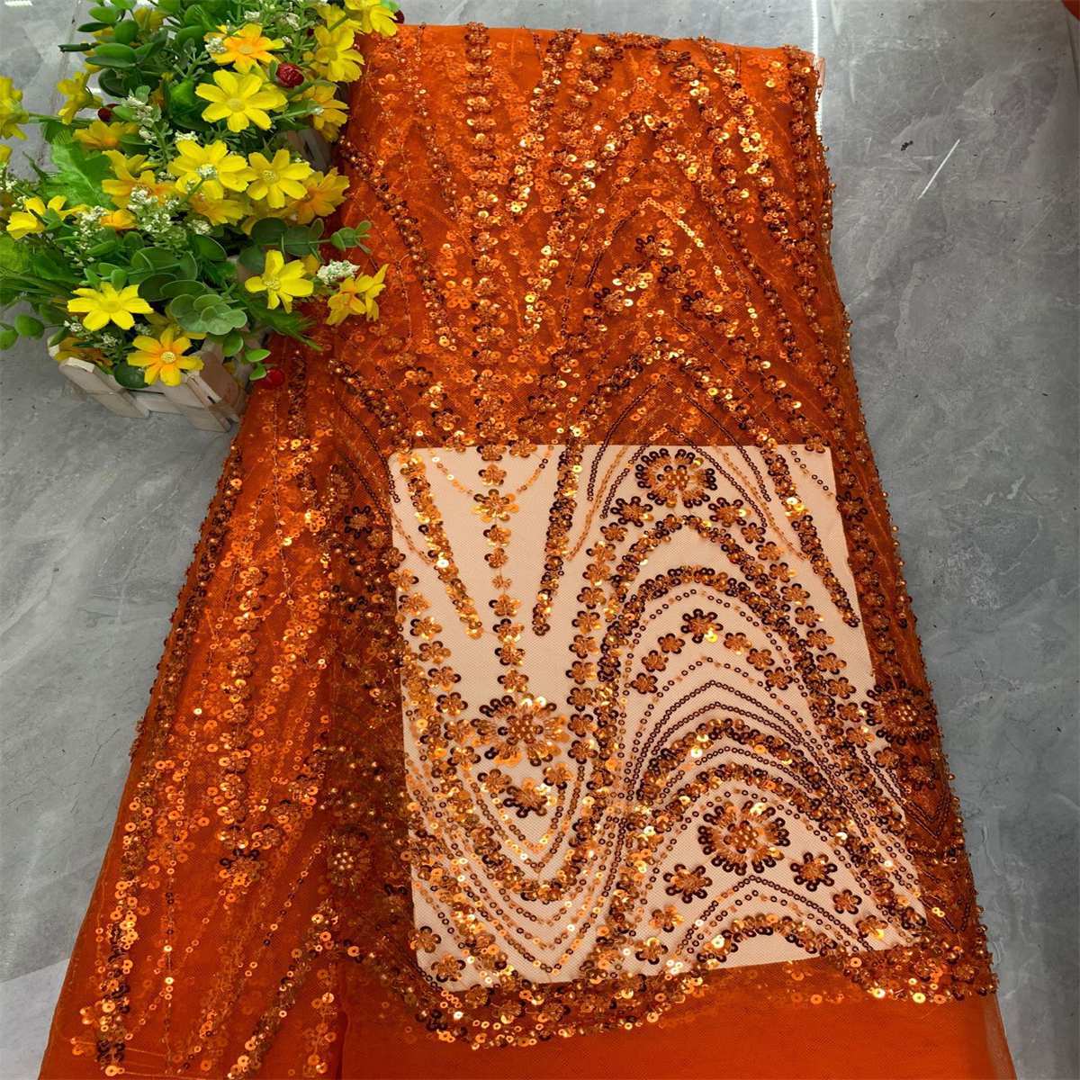 Beaded Tulle Fabric | COD ZT172