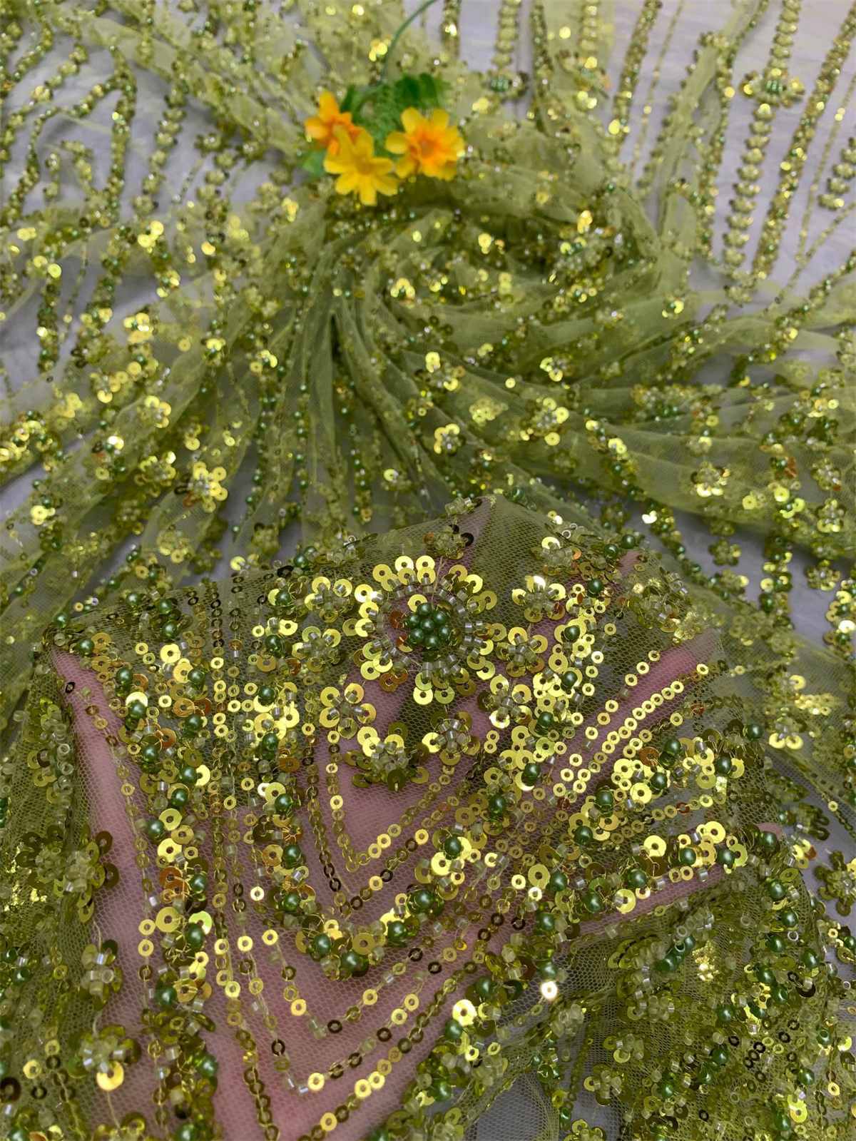 Beaded Tulle Fabric | COD ZT172