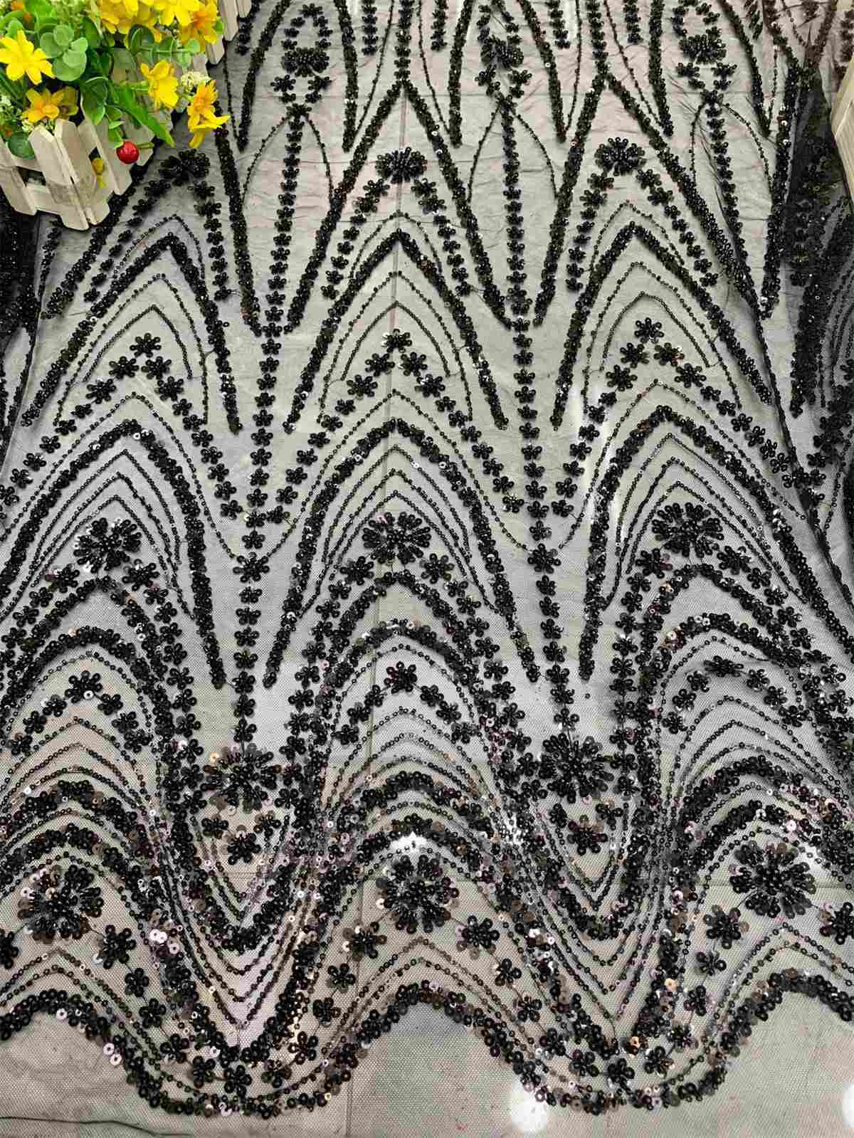 Beaded Tulle Fabric | COD ZT172