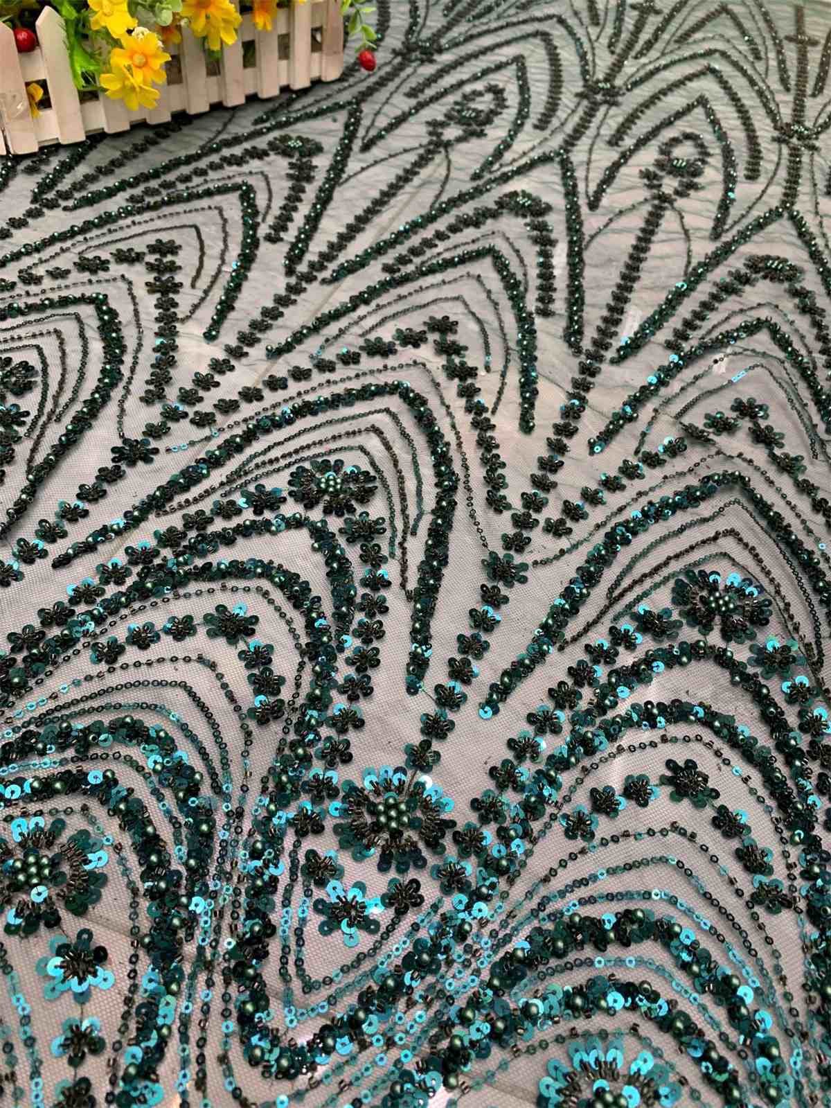 Beaded Tulle Fabric | COD ZT172