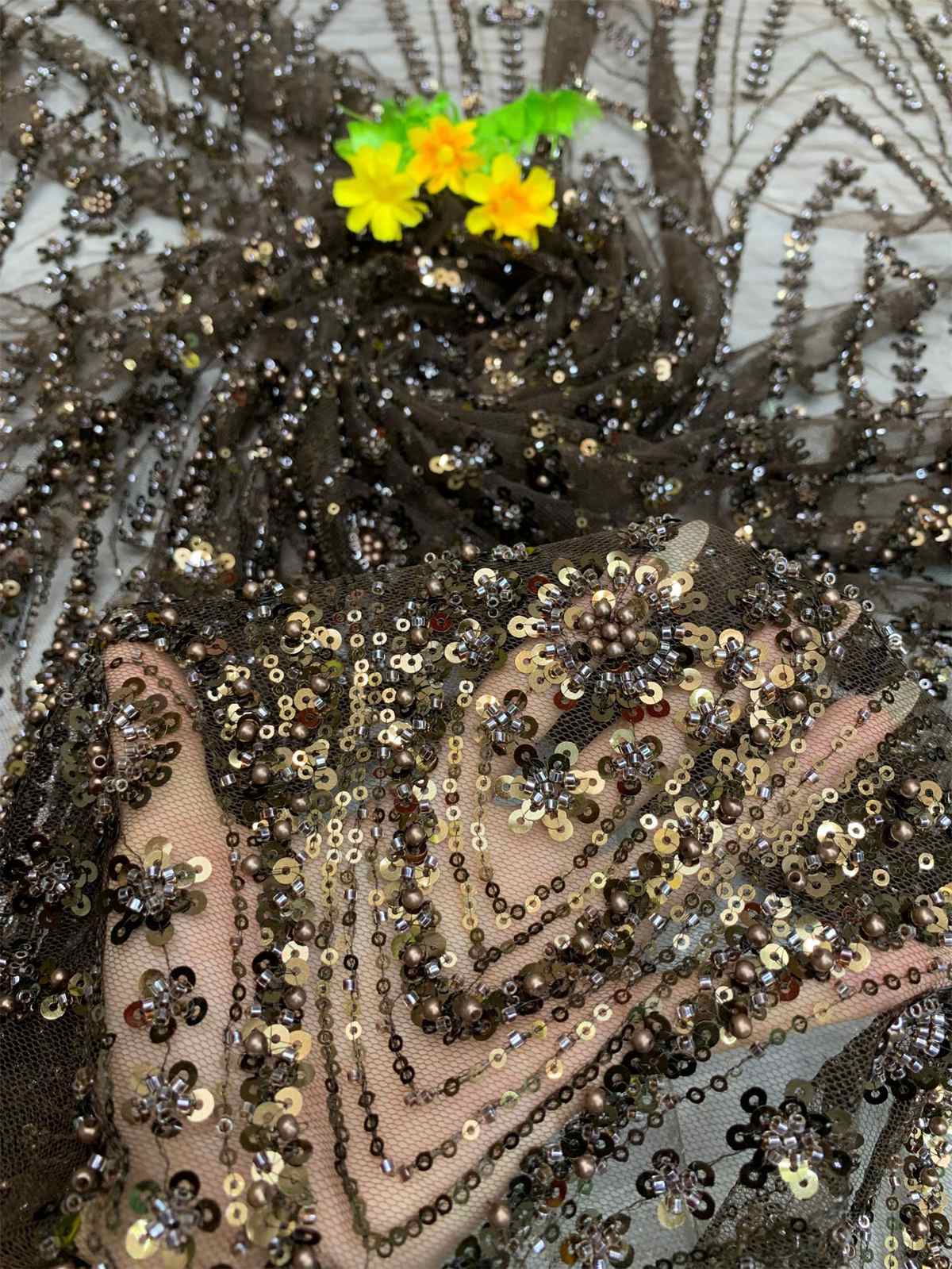 Beaded Tulle Fabric | COD ZT172