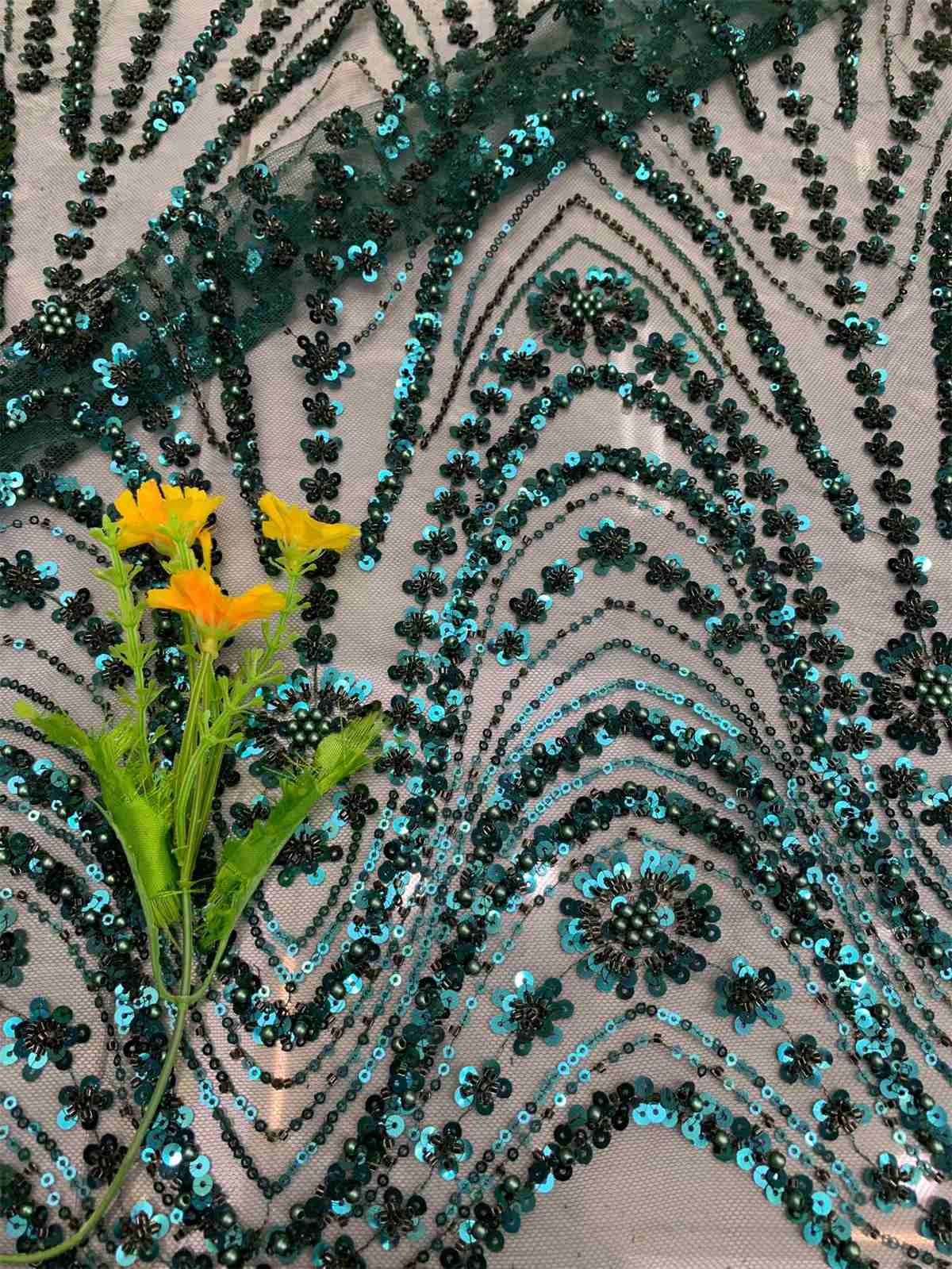 Beaded Tulle Fabric | COD ZT172