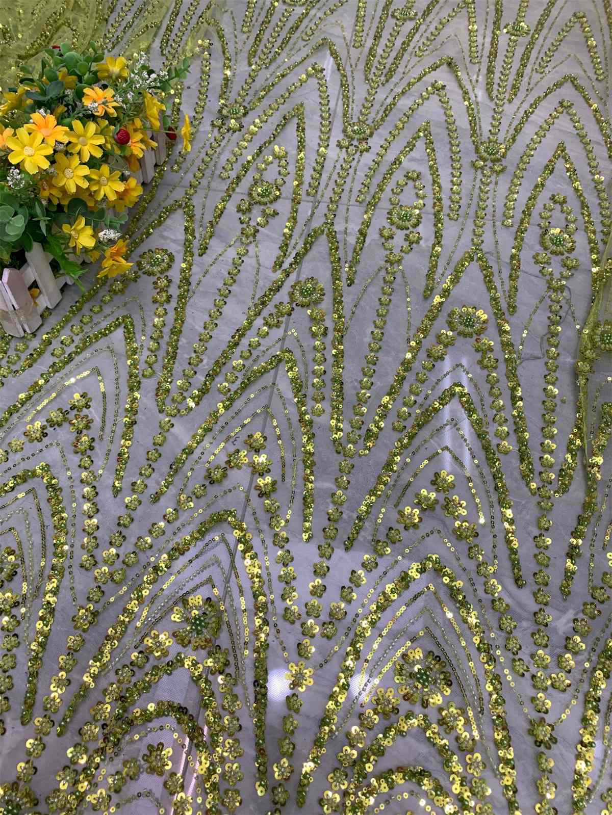 Beaded Tulle Fabric | COD ZT172