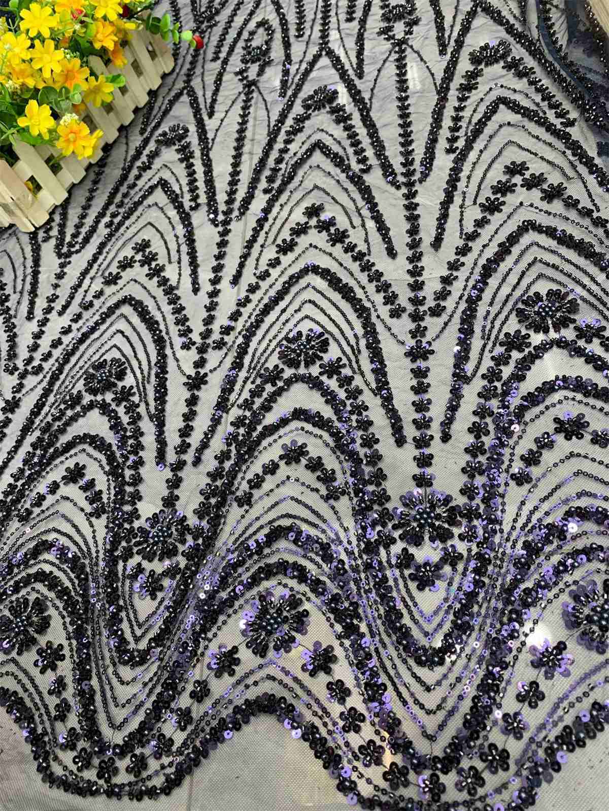 Beaded Tulle Fabric | COD ZT172