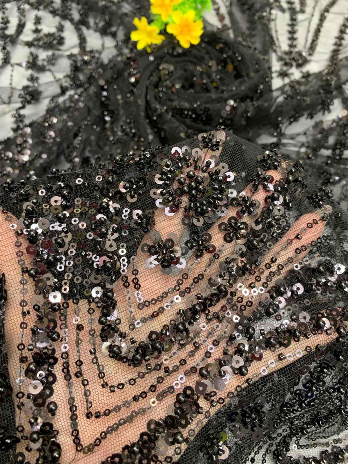 Beaded Tulle Fabric | COD ZT172